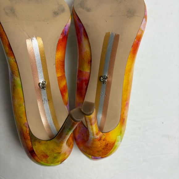 Sam Edelman Hazel Heels Stiletto Pumps Shoes Lemon Zest Floral Women’s size 7.5 - Picture 12 of 13